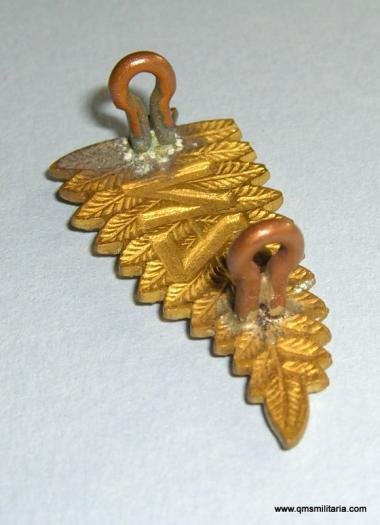 WW2 Pattern New Zealand Fern Leaf Temporary Staff ( Officers ) Brass Cap / Collar Badge — image 4