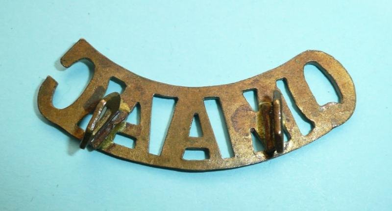 WW1 QMAAC (Queen Mary's Army Auxiliary Corps) Brass Shoulder Title - 2nd Pattern — image 2