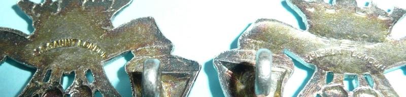 Duke of Cornwalls Light Infantry DCLI (Territorials) Officers Silver Plated Collar Badges - Gaunt — image 5