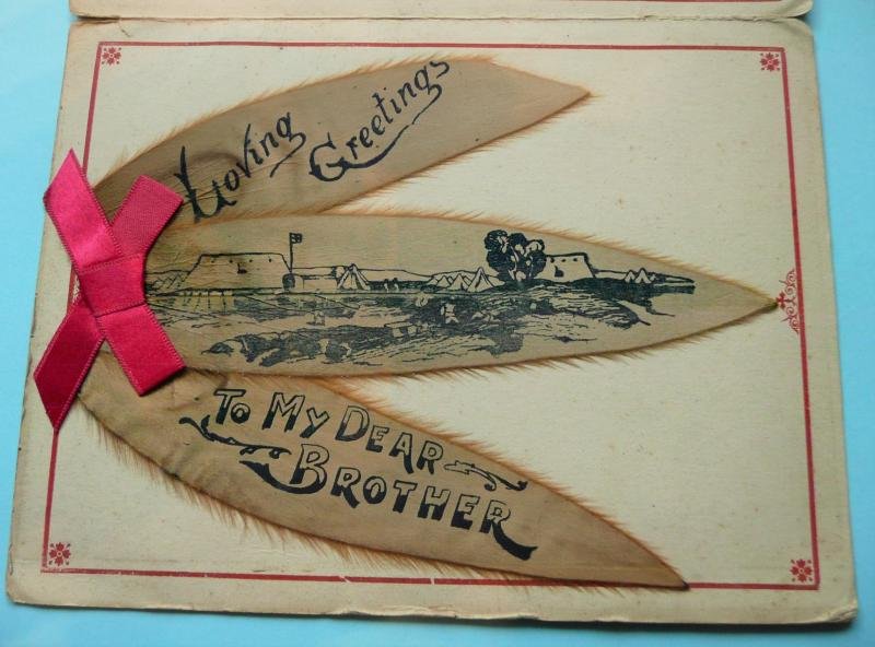 2nd Anglo-Boer War Silver Leaves Art Card - To My Dear Brother — image 2