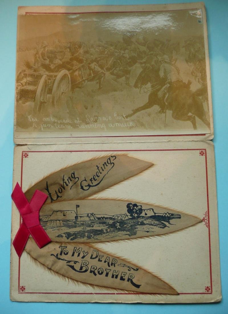 2nd Anglo-Boer War Silver Leaves Art Card - To My Dear Brother — image 4