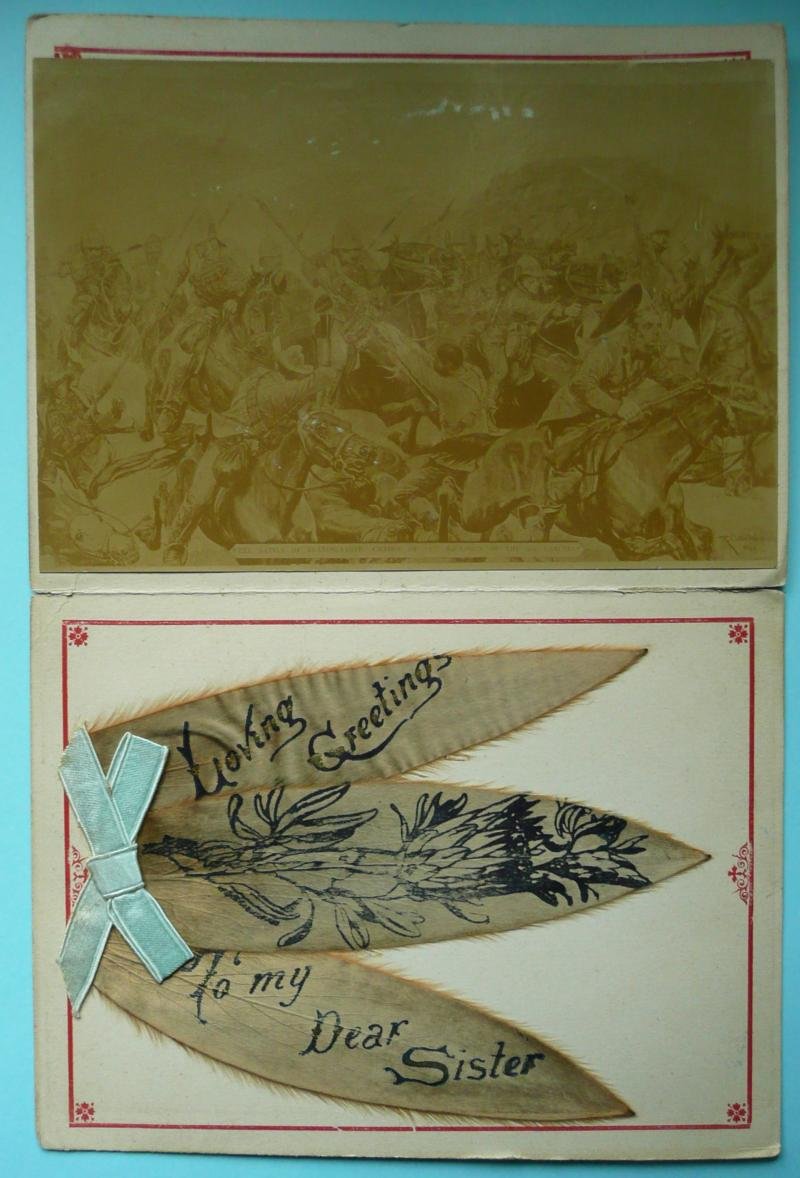 2nd Anglo-Boer War Silver Leaves Art Card - To My Dear Sister — image 4