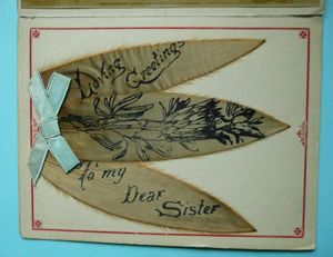 2nd Anglo-Boer War Silver Leaves Art Card - To My …