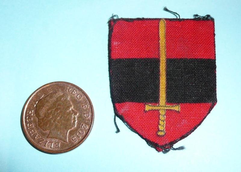 Post War Territorial Army (TA) Printed Cloth Formation Sign Flash Patch Designation Badge — image 2