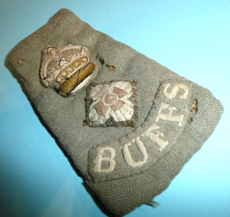 WW2 Buffs (East Kent Regiment) Khaki Drill Officer's Epaulette Shoulder Strap Slip-On - Lt Col — image 2