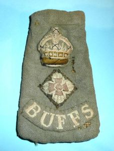 WW2 Buffs (East Kent Regiment) Khaki Drill Officer's Epaulette Shoulder …