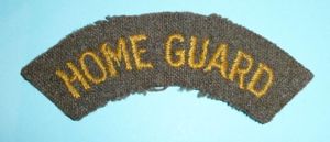 WW2 Home Guard - Embroidered Yellow / Gold on Khaki …