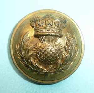 The Royal Scots Fusiliers QVC Victorian Officers Large Gilt Button …
