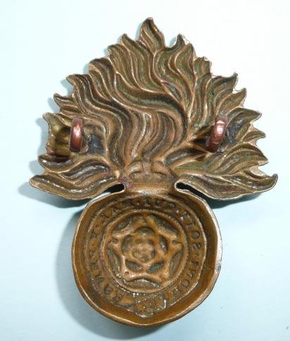 The Royal Fusiliers Regiment (City of London Regiment) - Edwardian Pattern Imperial Crown Other Ranks Brass Cap Badge — image 2