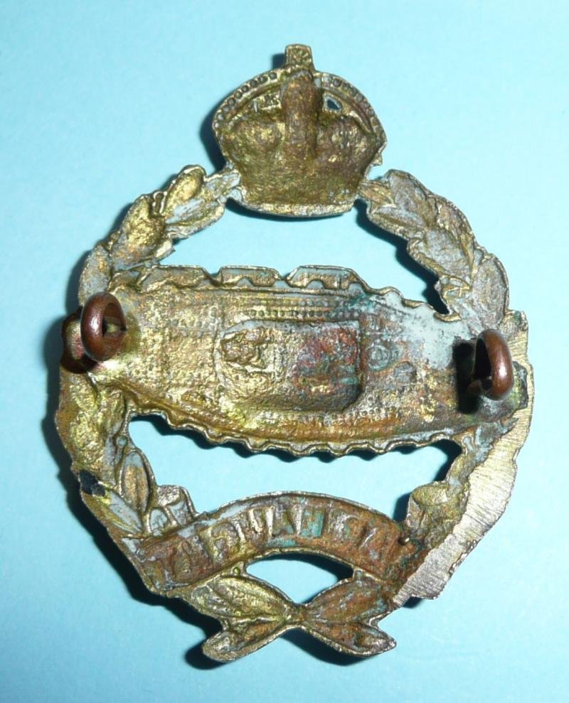RTR Royal Tank Regiment Cast Brass Collar Badge as worn by Band — image 3