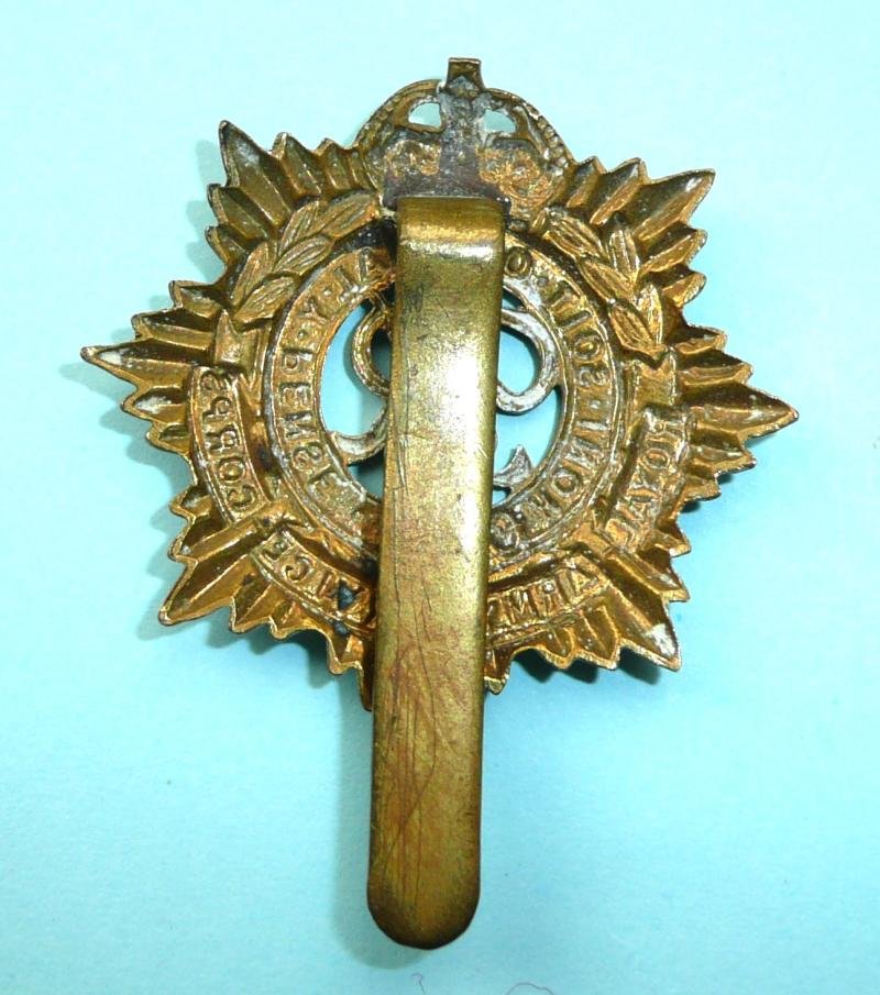 WW2 Royal Army Service Corps (RASC) GVI Issue Other Ranks Gilding Metal Brass Cap Badge — image 2