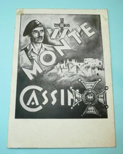 WW2 Italian Campaign Monte Cassino Patriotic Polish Poland Art Postcard