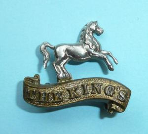 The Kings Regiment (Liverpool) Other Ranks Bi-Metal Collar Badge, c1896 …