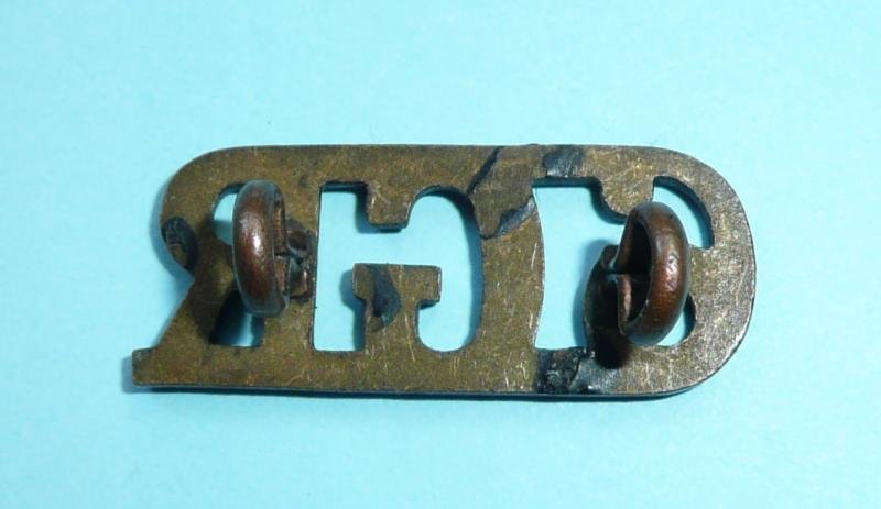 6GR - 6th Queen Elizabeth's Own Gurkha Rifles Blackened Brass Shoulder Title — image 2