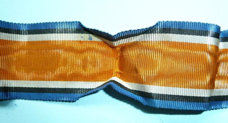 WW1 Original length of British War Medal BWM Silk Watermarked Ribbon — image 3