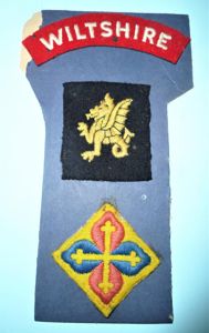 4th Battalion The Wiltshire Regiment Embroidered Cloth Shoulder Title and …