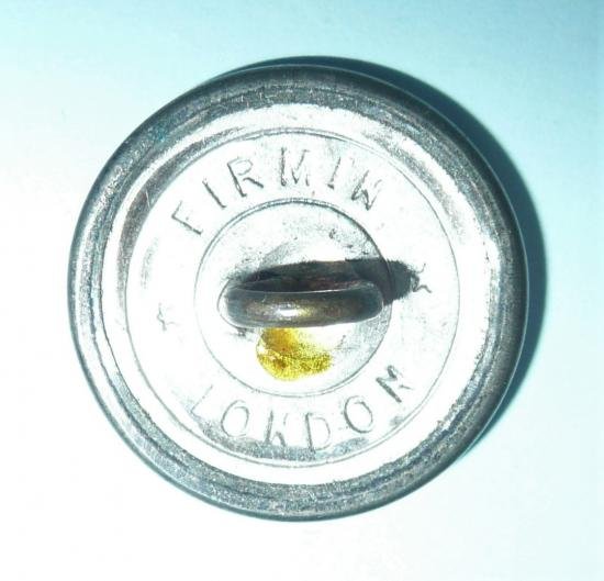 Palestine Police Large Flat Silver Pated White Metal Button, Kings Crown — image 2