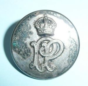 Palestine Police Large Flat Silver Pated White Metal Button, Kings …