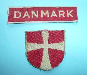 Post WW2 Denmark Danish Brigade Group Cloth Formation Sign with …