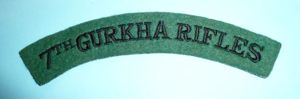 7th Duke of Edinburgh's Own Gurkha Rifles Embroidered Felt Cloth …