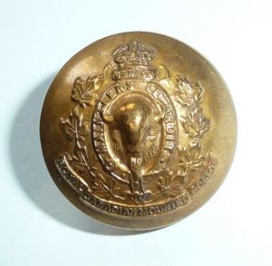 Royal Canadian Mounted Police (RCMP) Large Pattern Brass Button, Kings …