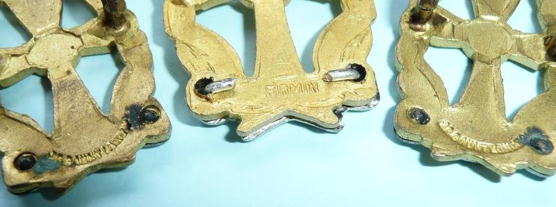 QARANC Queen Alexandra's Royal Army Nursing Corps Officer's Gilt and Silver Plate Cap Badge and Collar Set — image 4