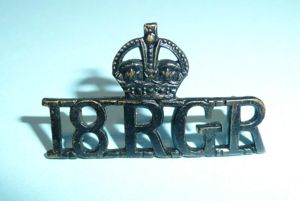 Indian Army - 18th Garhwal Rifles (18RGR) Officer's Blackened Brass …