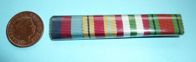 WW2 Miniature Campaign Medal Ribbon Bar, 1939-45 Star, Africa & Italy Stars and Defence Medal — image 2