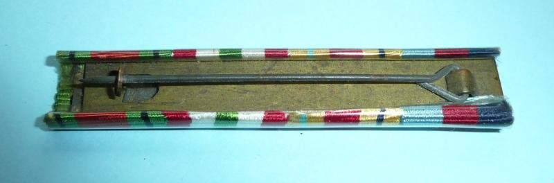 WW2 Miniature Campaign Medal Ribbon Bar, 1939-45 Star, Africa & Italy Stars and Defence Medal — image 3