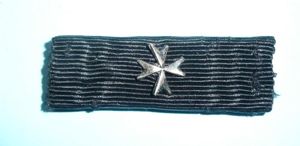 Order of St John Medal Ribbon with Silver Maltese Cross …