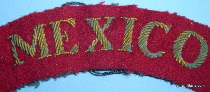 WW2 Rare Nationality Officer's Shoulder Title - MEXICO — image 2