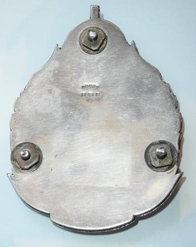 Indian Army - 104th Wellesley Rifles Officers Hallmarked Silver Pouch Belt Badge, 1903 - 1922 — image 2