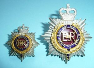 Royal Corps of Transport (RCT) Officer's Frosted Silver Plate, Gilt …
