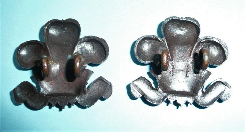 West Yorkshire Regiment Matched Pair of Officer's OSD Bronze Collar Badges — image 2