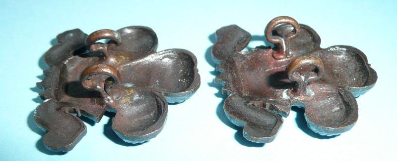 West Yorkshire Regiment Matched Pair of Officer's OSD Bronze Collar Badges — image 3