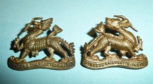The Royal Berkshire Regiment Facing Pair of Other Ranks Collar …