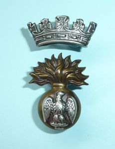 Royal Irish Fusiliers (Princess Victoria's) 2 part Officer's Collar Badge