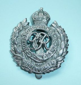 WW2 Royal Engineers (RE) GVI Cypher Chromed White Metal Other …