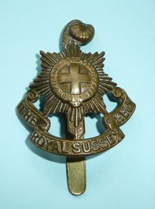 WW1 Royal Sussex Regiment Other Ranks All Brass Economy Issue …