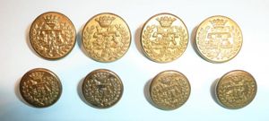 A set of 8 Argyll & Sutherland Highlanders Gilt Brass …