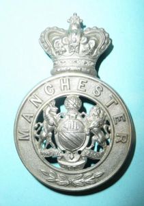 QVC Manchester Regiment Militia Other Ranks White Metal Glengarry Badge
