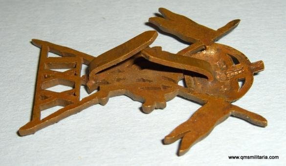 21st Lancers Officers OSD Bronze Cap Badge - Blades — image 2