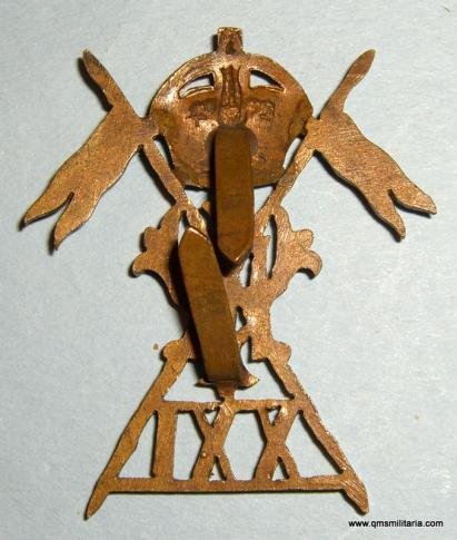 21st Lancers Officers OSD Bronze Cap Badge - Blades — image 3