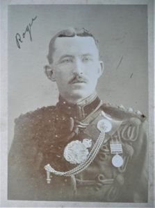 Large Sepia Edwardian Cabinet Photo of a Rifle Brigade Officer …