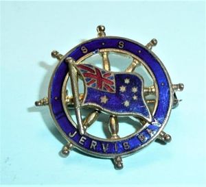 SS Jervis Bay Commonwealth Line ships wheel badge Sunk November …