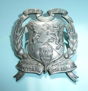 South Africa - Pretoria Highlanders Officer's Tam O'Shanter Cap Badge …