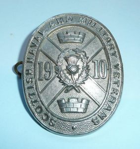 Scottish Naval and Military Veterans White Metal Glengarry / Tam …