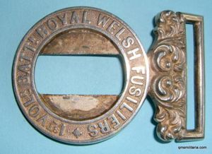 1st Volunteer Battalion Royal Welsh Fusiliers Officers Waist Belt Clasp …