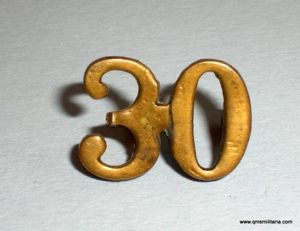 WW1 Canada - 30th Battalion CEF Shoulder Title- maker marked …
