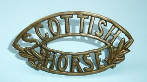 Scottish Horse (Yeomanry) Other Ranks Brass One Piece Oval Shoulder …